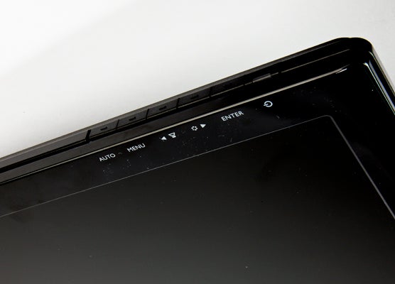 Close-up of BenQ GW2250HM monitor's control buttons.