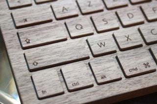Close-up of Orée wooden keyboard keys