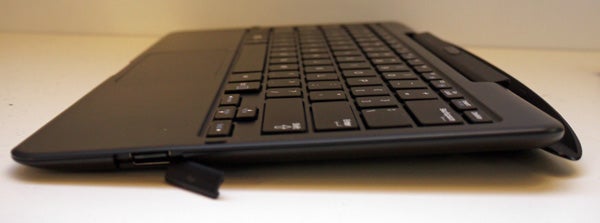 Samsung Ativ Smart PC Pro keyboard on a white surface.