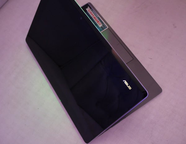 Asus Taichi laptop closed, showing dual-screen design.