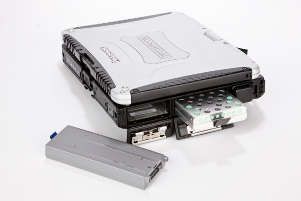Panasonic Toughbook CF-19 with open battery compartment