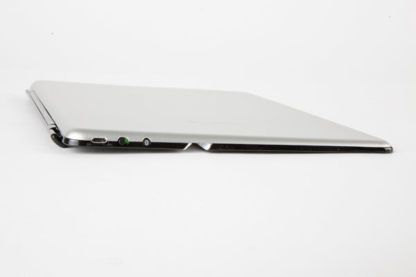 Logitech Ultrathin Keyboard Cover attached to iPad.