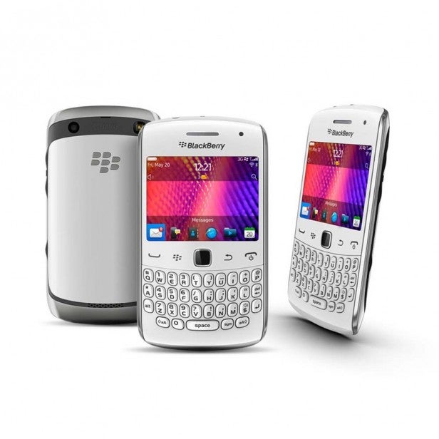 BlackBerry Curve 9360 smartphones displayed from different angles