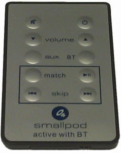 Remote control for Scandyna SmallPod Active Bluetooth Speakers.