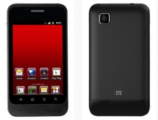 Front and back view of ZTE Kis smartphone