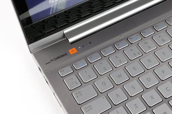 Samsung Series 7 Chronos laptop keyboard close-up.