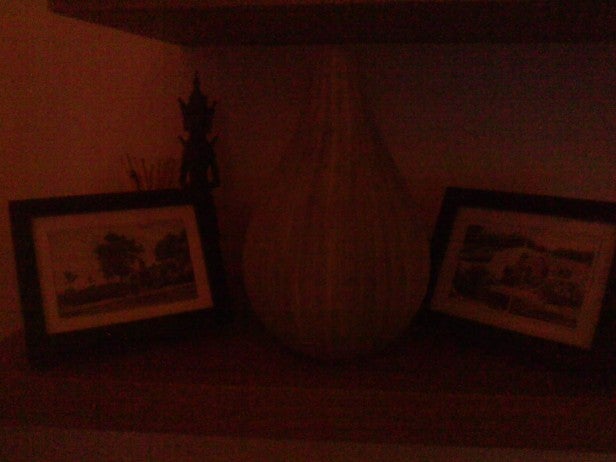 Doro PhoneEasy 515 3Low-light camera test shot with vase and framed pictures.