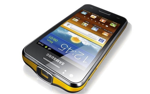 Samsung Galaxy Beam i8530 smartphone with built-in projector.