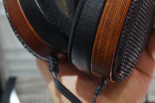 Close-up of Sennheiser Orpheus HE 90 headphones' side detail