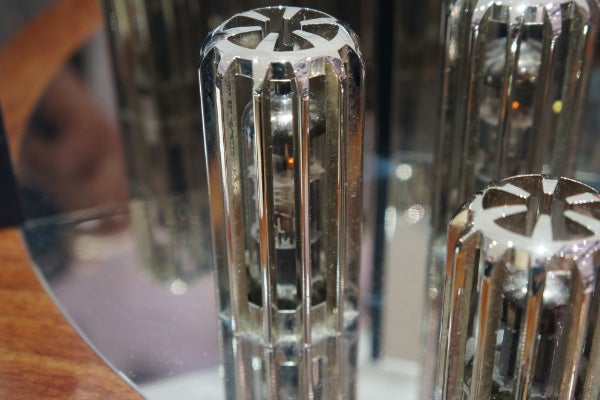 Close-up of Sennheiser Orpheus HE 90 vacuum tubes.