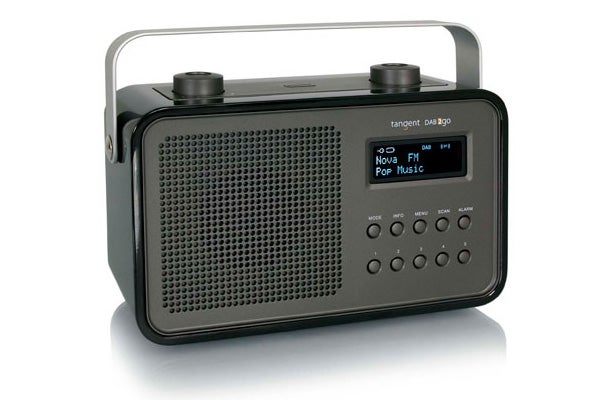 DAB TANGENT DAB 2 Go-Retrò radio a transistor Portable in marrone con VHF DAB 