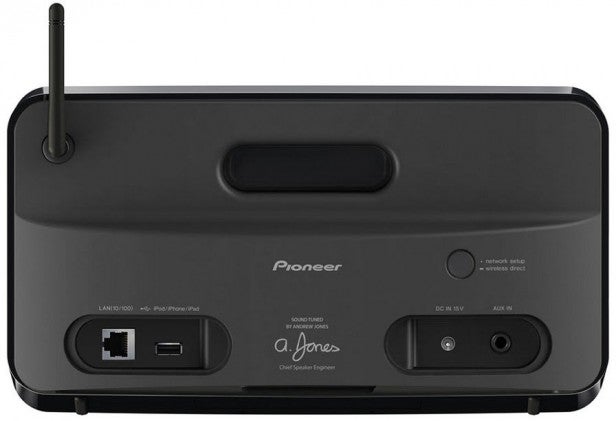 Pioneer XW-SMA4 speaker's back panel with connectivity ports.