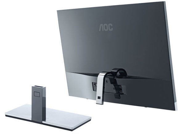 AOC d2757Ph monitor viewed from the side on a stand.