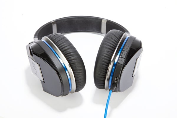 Logitech UE 9000 wireless headphones with blue accents.