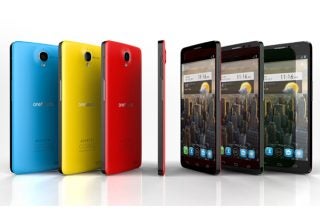 Alcatel One Touch Idol X smartphones in various colors.