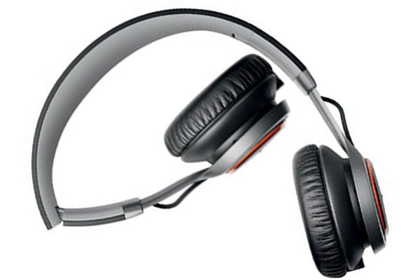Jabra Revo Wireless headphones on a white background.