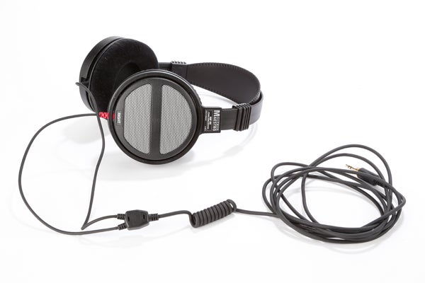GermanMAESTRO GMP 400 open-back headphones on white background.