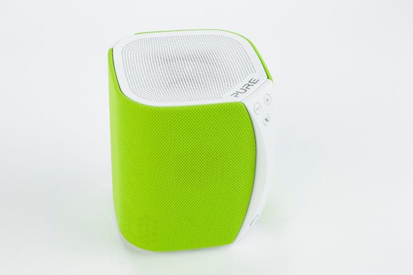 Pure Jongo S3 portable wireless speaker in lime green.