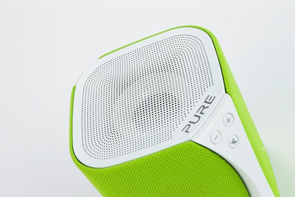 Close-up of green Pure Jongo S3 wireless speaker