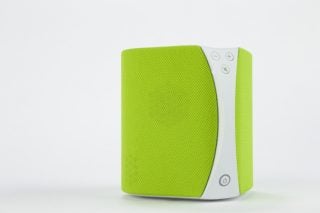 Pure Jongo S3 wireless speaker in lime green on white background
