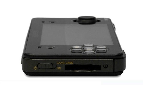 Neo Geo X Gold handheld gaming console close-up
