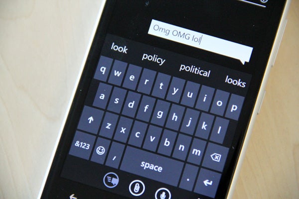 Windows Phone 8 keyboard