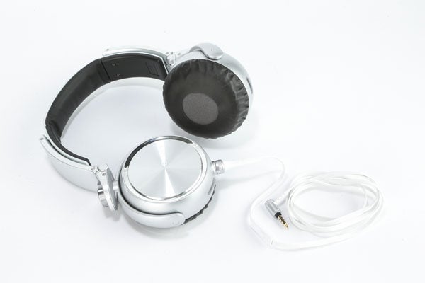 Sony MDR-XB910 headphones with detachable cable on white background.