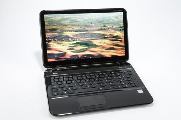 HP Pavilion Touchsmart Sleekbook 15-b129ea laptop with open screen.