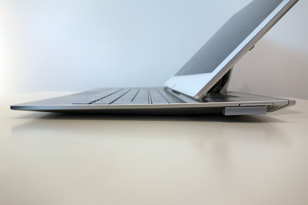 Side profile of Sony Vaio Duo 13 convertible laptop