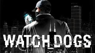 Watch Dogs game cover with protagonist and city skyline.