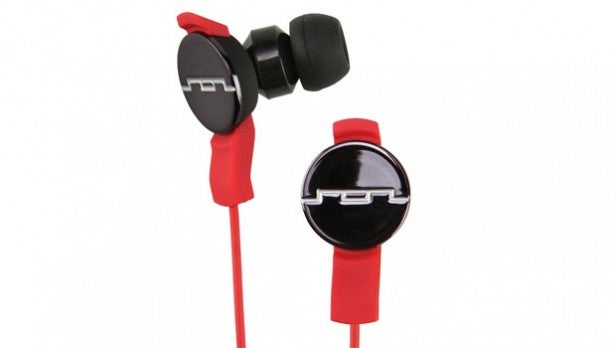 Sol Republic Amps in-ear headphones with red cables
