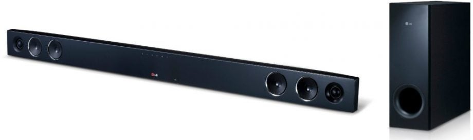 LG NB3730A soundbar with wireless subwoofer.