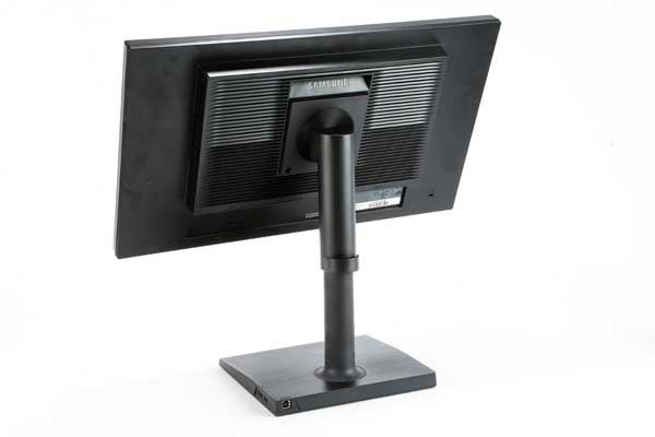 Samsung S24C650 monitor on stand, rear view.