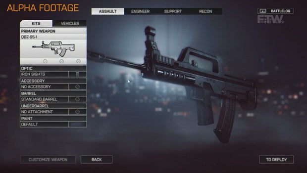 Battlefield 4 weapon customisation
