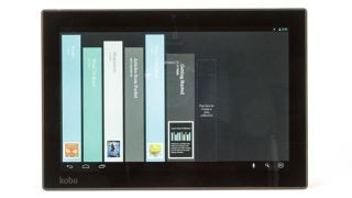 Kobo Arc 10HD tablet displaying home screen with apps.