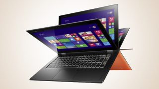 Lenovo Yoga 2 Pro laptop in various convertible positions