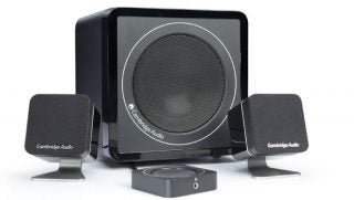 Cambridge Audio Minx M5 speakers and control hub.