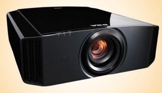 JVC DLA-X700R projector showing lens and casing.