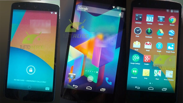 Android 4.4 KitKat running on the Nexus 5