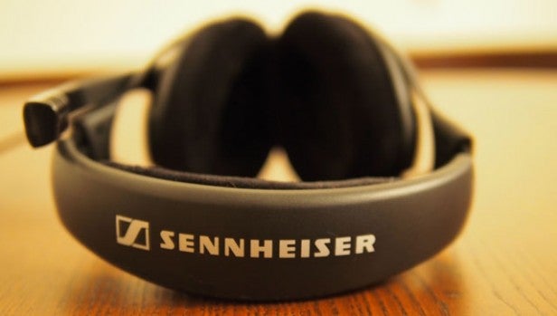 Sennheiser PC 363D headset with microphone on table.