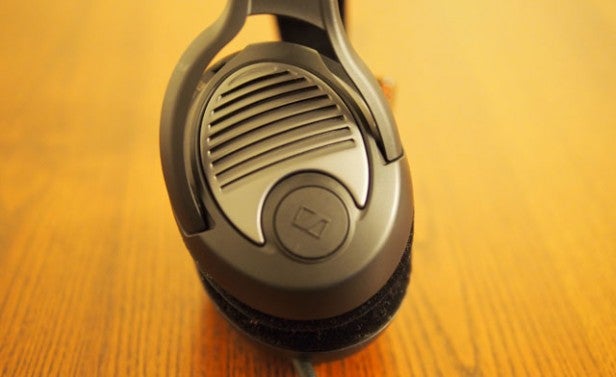 Close-up of Sennheiser PC 363D gaming headset side view.