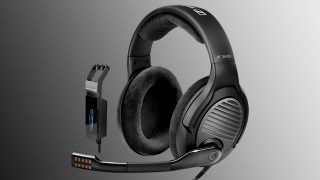 Sennheiser PC 363D gaming headset with surround dongle.