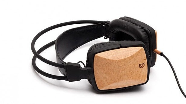 Griffin WoodTones Over-The-Ear Headphones with wooden ear cups.