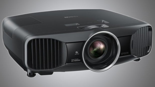 Epson EH-TW9200 projector on a gray background.