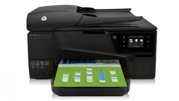 HP Officejet 6700 Premium - PrintingHP Officejet Pro 6978 printer with performance graph on display