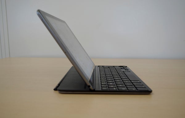 Logitech Ultrathin Keyboard Cover with an iPad Air.