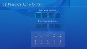 PS4 passcode