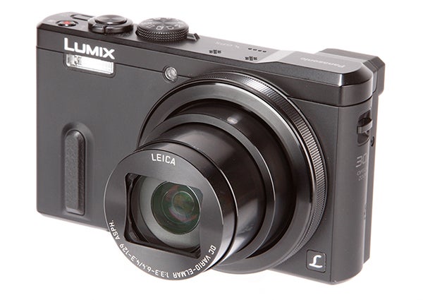 Panasonic Lumix TZ60 compact camera with extended lens.