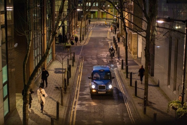 Samsung NX30Nighttime street scene captured showing camera's low-light performance.