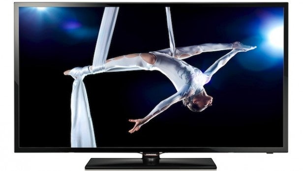 Samsung UE42F5000Television displaying clear image of an acrobat performance.